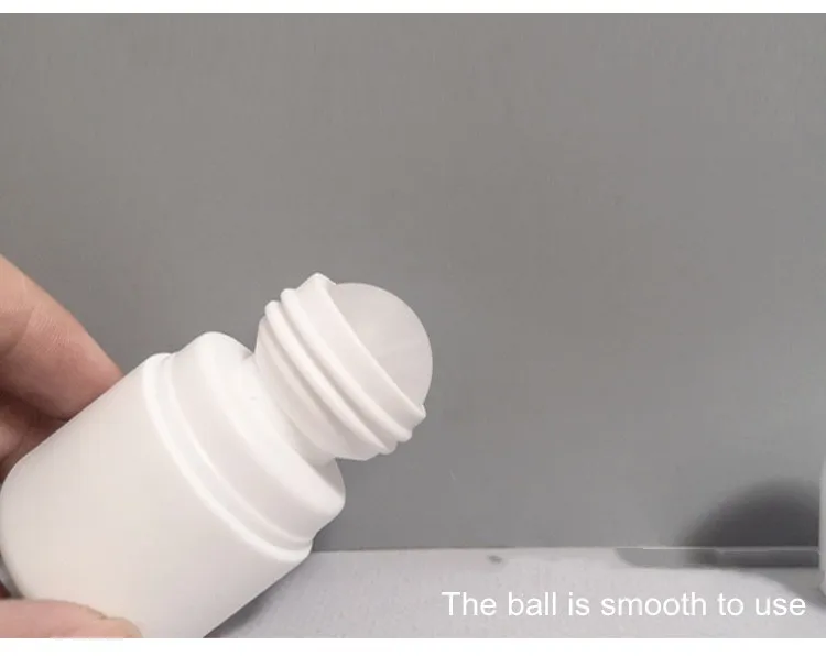 wholesale 30ml white PE plastic Roller ball  bottle deodorant perfume roll on bottle With PP Ball suppliers customized factory