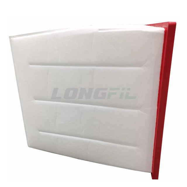 Medium Air Filter PU Frame Solid  Structure Self Supporting Hydrophobic Rigid Pocket Filter For Industry