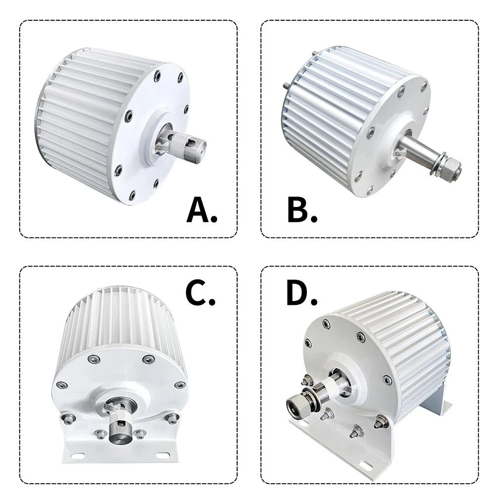 800w 24/12V/48v  3 Phase Gearless Permanent Magnet Generator with Base AC Alternators Use For Wind Turbine Water Turbine