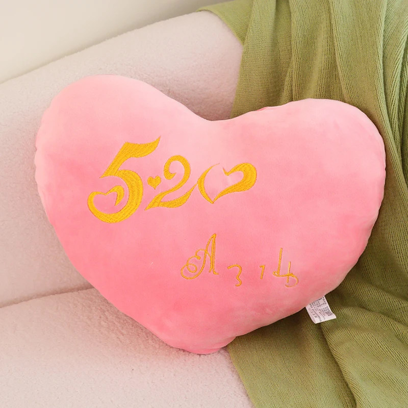 Factory Supply Cotton Love Heart Stuffed Plush Pillow for Living Room Bedroom Decor Valentines Day Gift Idea