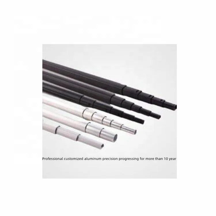 Manufacturer custom 6063 6005 aluminum telescopic pole aluminum extension pole anodized aluminum tube