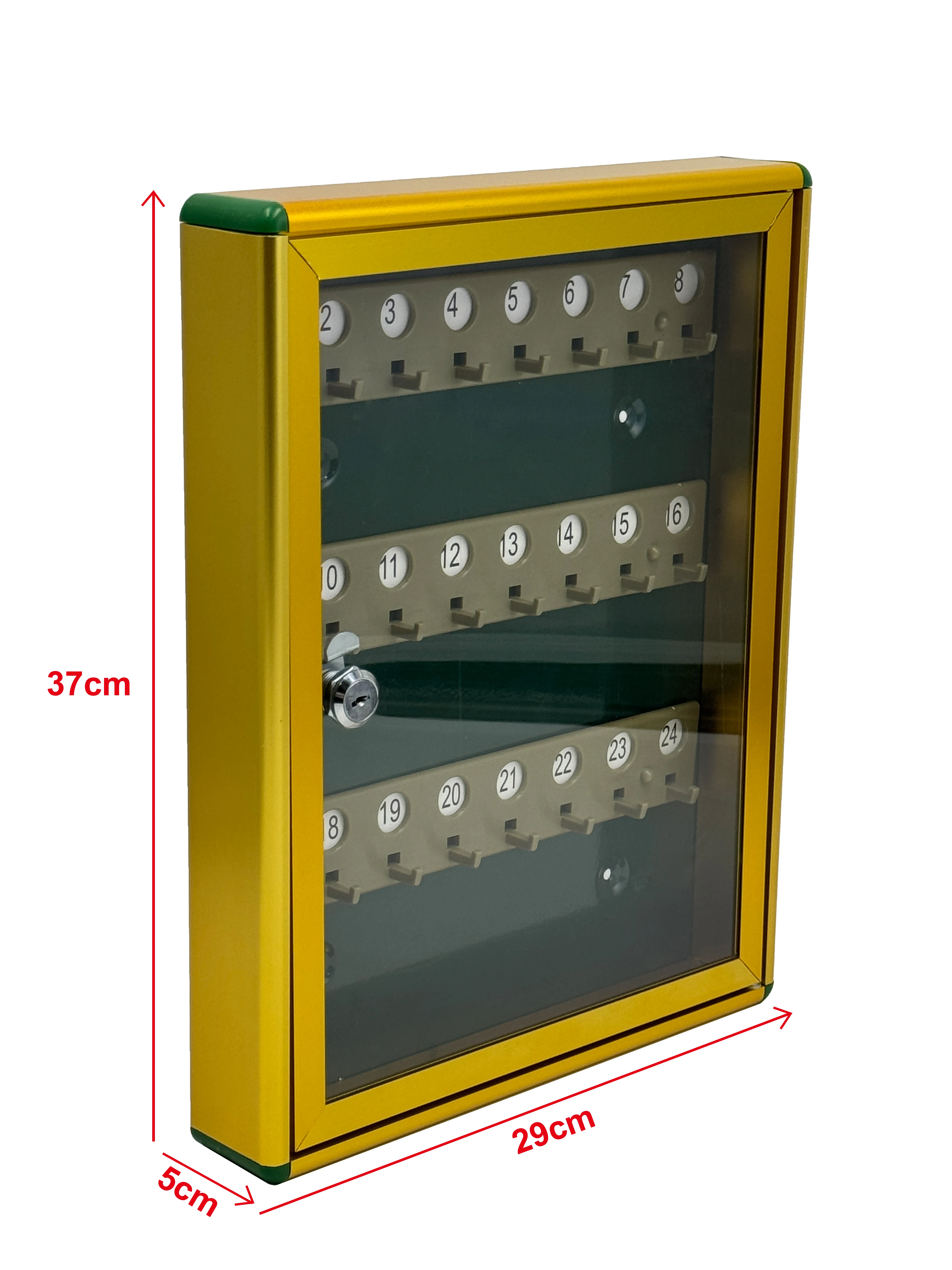 High Quality Luxury Golden Key Box With Visible Transparent Explosion Proof Glass That Can Hold A Large Number Of Keys