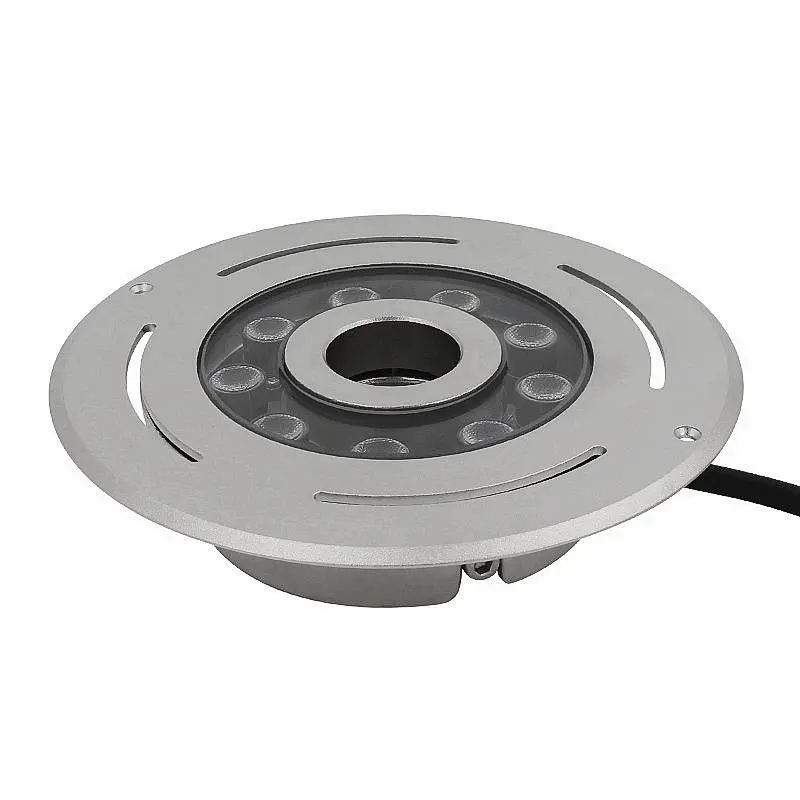 outdoor dmx controller rgb dancing music ip68 ac 24v 27w led underwater water pump fountain ring lights