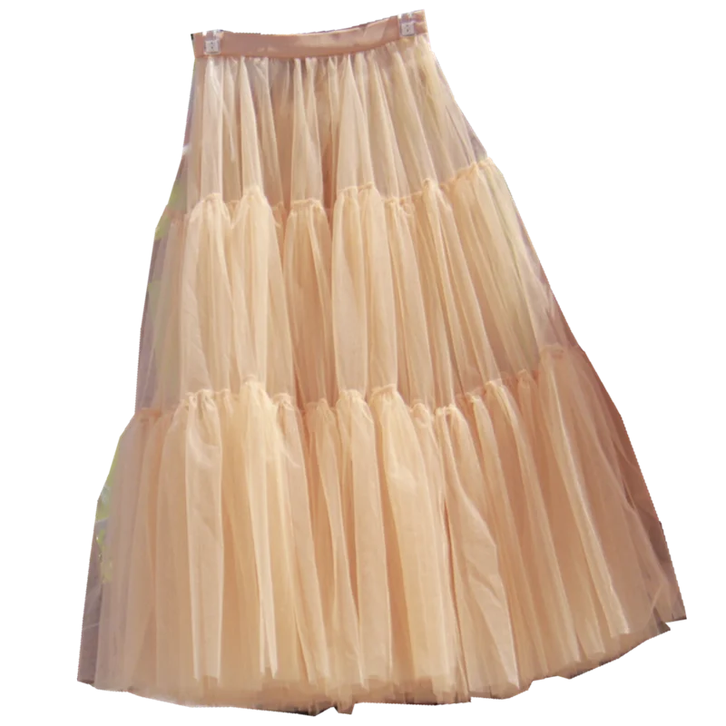 Fairy Elf Dancing Ballet Gauzy Dance Dress Two Layer Puffy Net Yarn Cake Skirt Large Swing Heavy Work Skirt