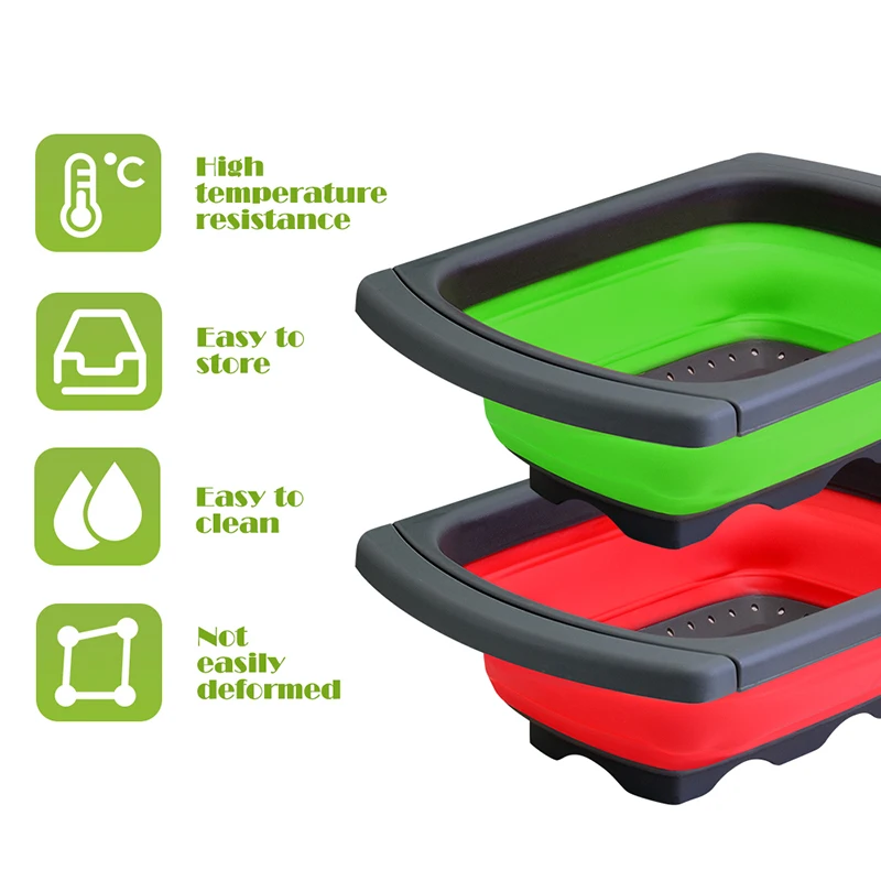 Складной дуршлаг набор фильтров для макаронных изделий корзина с пластиковыми ручками складные ситечки кухни