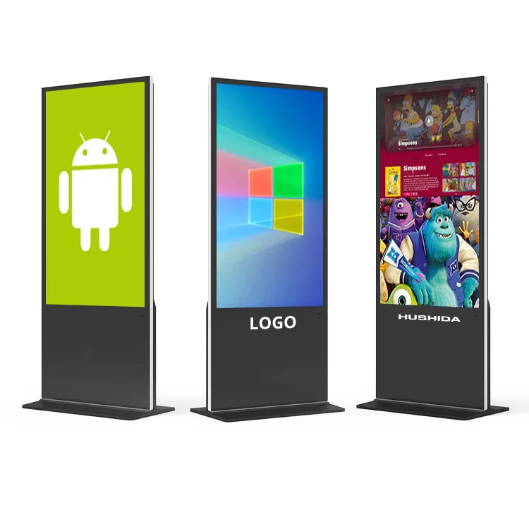 Floor Standing Digital Signage 32 43 50 55 65 75 85 inch Vertical Interactive Totem Touch Screen Kiosk LCD Advertising Display