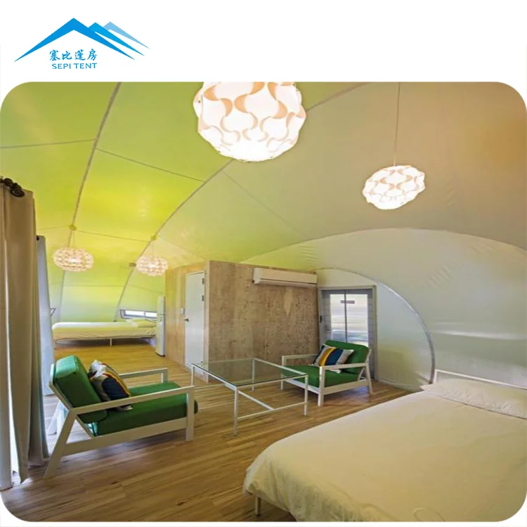 New arrival fluorescent house hotel tent for sales outdoor 5 stars glamping tent container house prefab houses