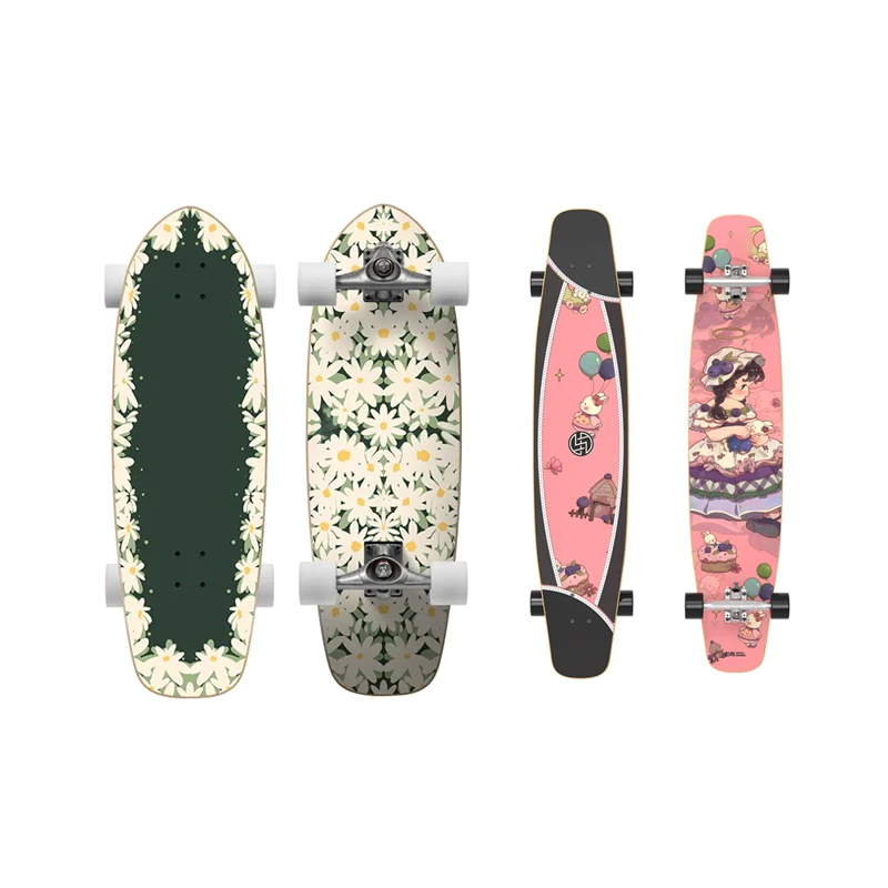 Aisamstar 7ply Chinese Maple Wood Cruiser Skateboard Beautiful Print Oem Skateboard