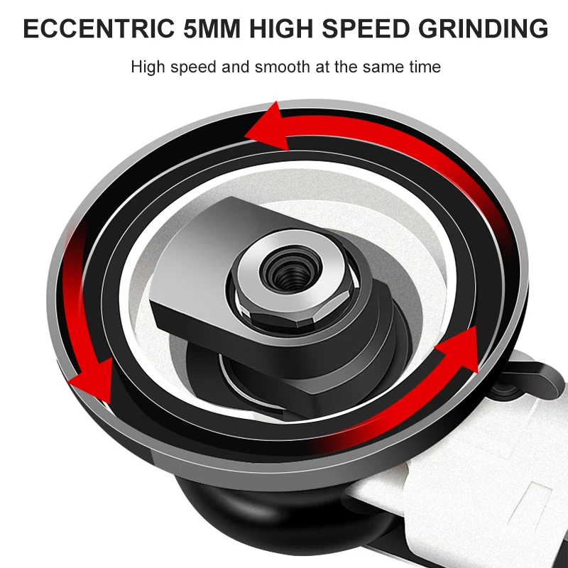 5 Inch Air Sander Industrial Grade Vacuum Sandpaper Locomotive Body Polishing Waxing Sander Wood Air Random Track Sander