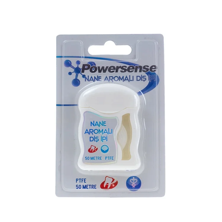 custom flavored waxed shred-resistant strong PTFE dental floss with plastic box