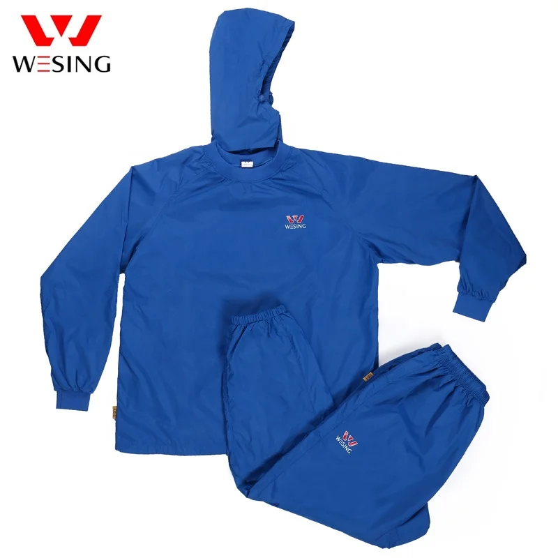 Wesing 2 Piece Custom Sauna Suit Boxing Gym Exercise Mens Fitness Sweat Sauna Suit