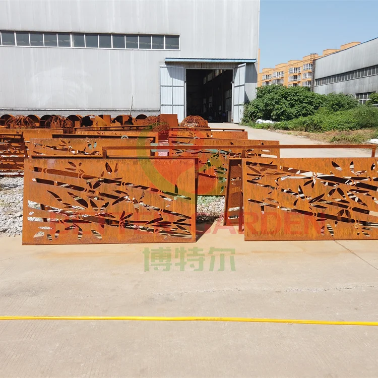 decorative steel screens garden corten steel metal screen steel outdoor privacy screen