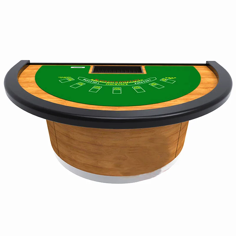 Deluxe Blackjack Poker Table Half Round Poker Table Professional Casino Grade Poker Table