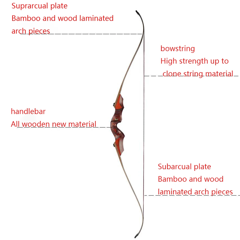 High Quality 20-50lbs Outdoor Hunting Archery Recurve Bow Technical Wood Split Recurve Compound Bow Other Shooting Product