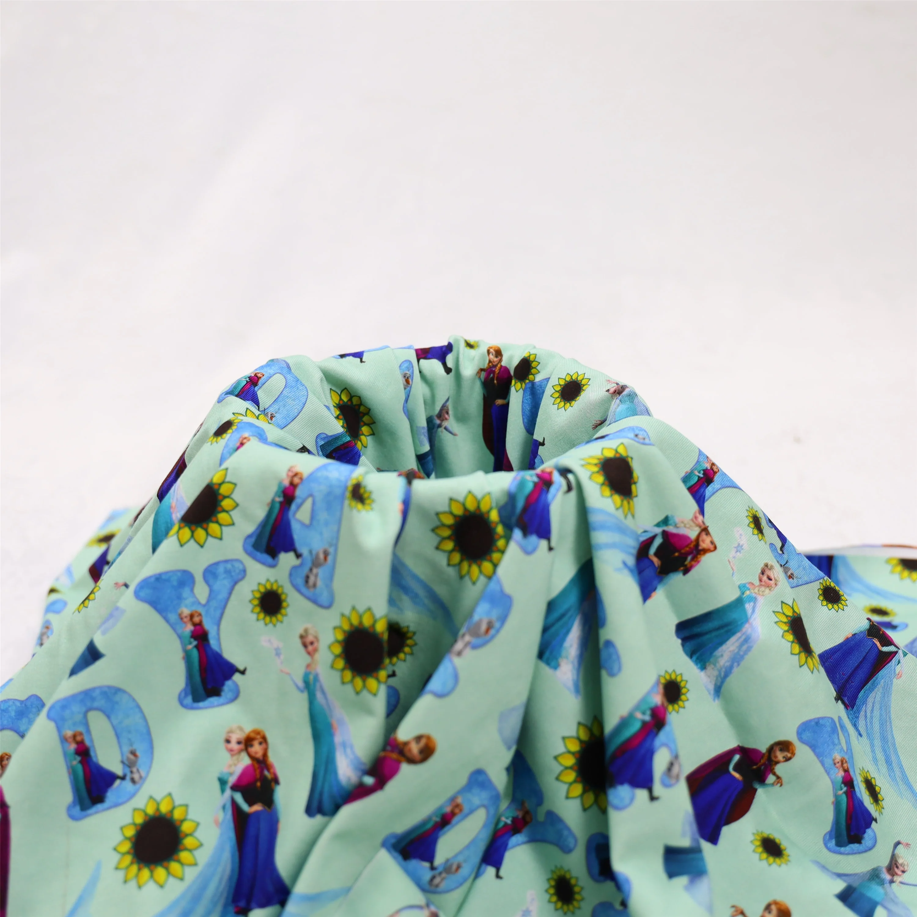 OEM customised digital print lycra cotton fabric