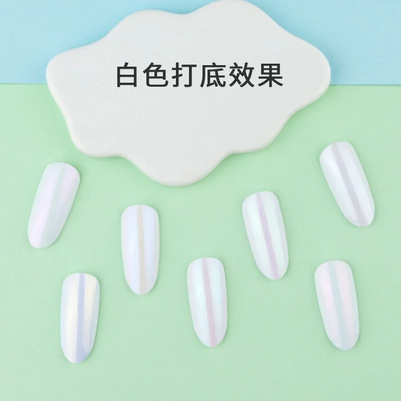 Wholesale Nail Art Press powder 6 colors Solid Laser Magic Mirror Powder Chrome pigment effect Espejo nail plating metal powder