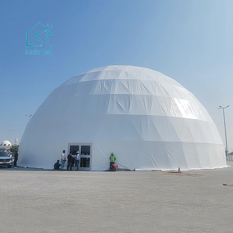 Big Outdoor 30m Diameter Geodesic Dome Wedding Trade Show Event Tent For Sale
