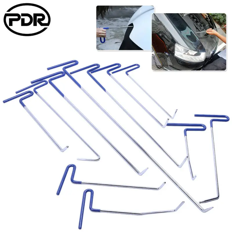 Super PDR Hook Rods Tools Auto Body Hail Damage Remover Dent Car Body Repair pdr Tools Kit