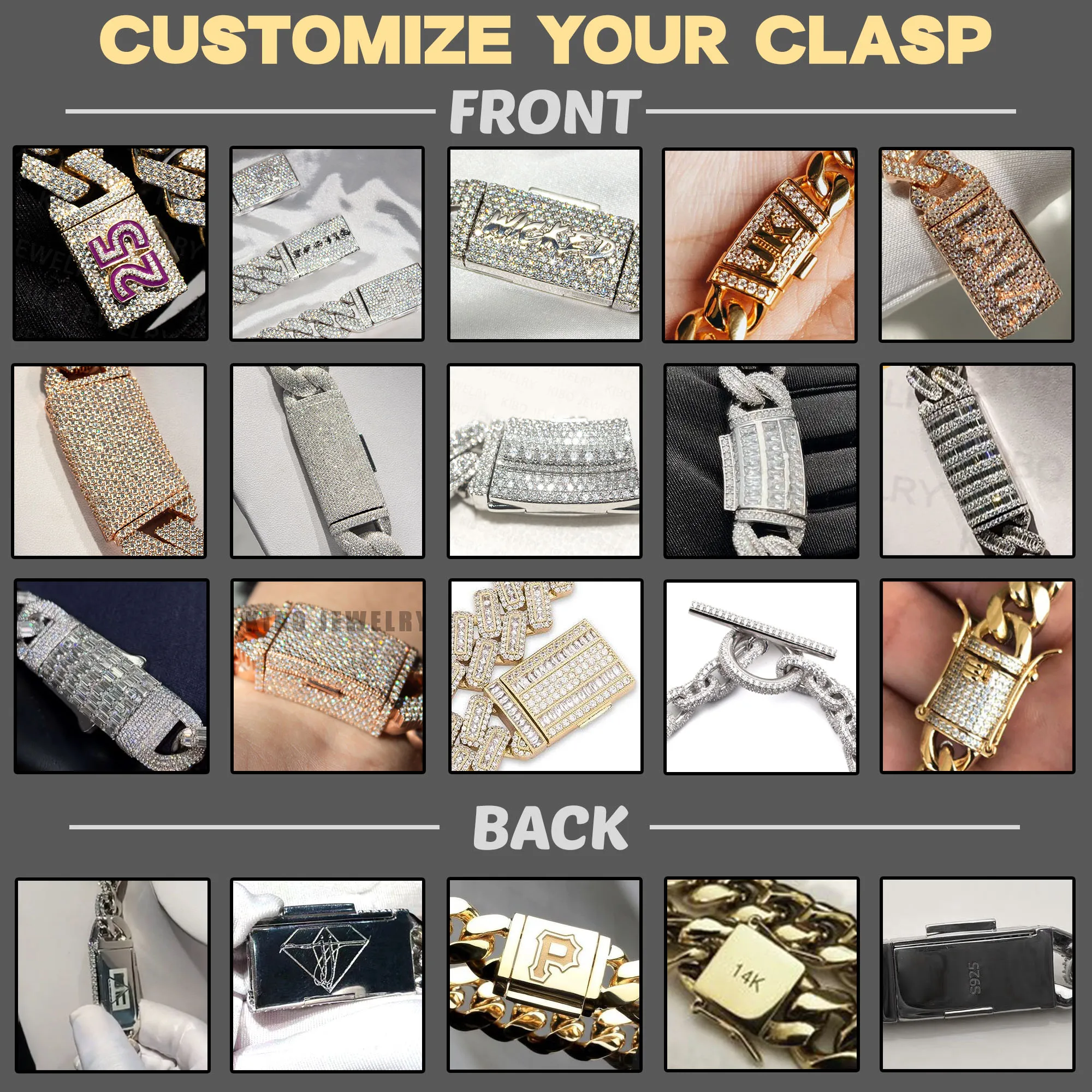 hip hop rapper cuban chain 925 Silver 25mm wide 5 rows VVS moissanite full iced out Cuban link chain necklace