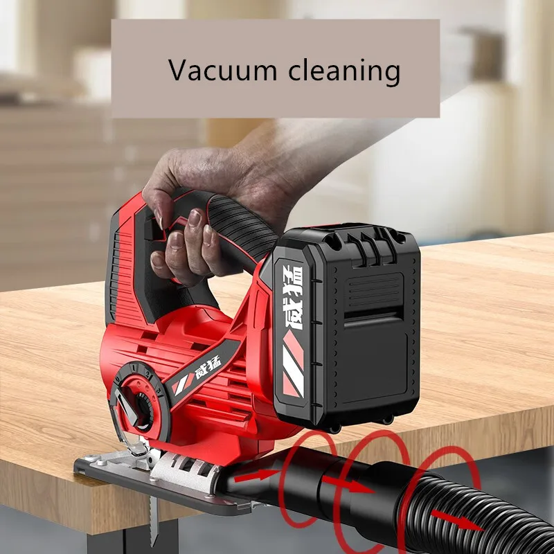 WHAMX 65MM Handheld Multifunctional Wireless Curve table saw jig Wood working Cutting Machine