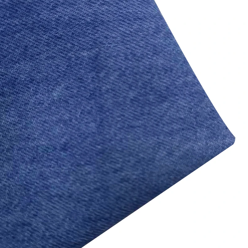 41022-Hot Sale 15% Hemp 85% Cotton Twill Dyed Denim Clothing Material Fashion Washed Hemp Cotton Jeans Fabric