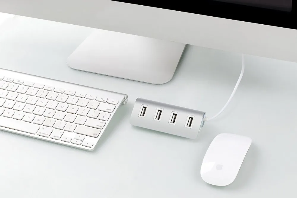 Новинка оптовая продажа 4 порта usb 2 0 Чистка Пор концентратор с Для iMac Macbook ПК и ноутбуков