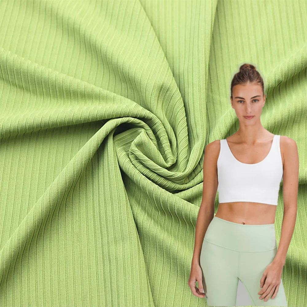 Yingfeng Textile Hot Sale Sweat Wicking  78nylon 22spandex Stretch rib Luon Fabric for Gym Wear