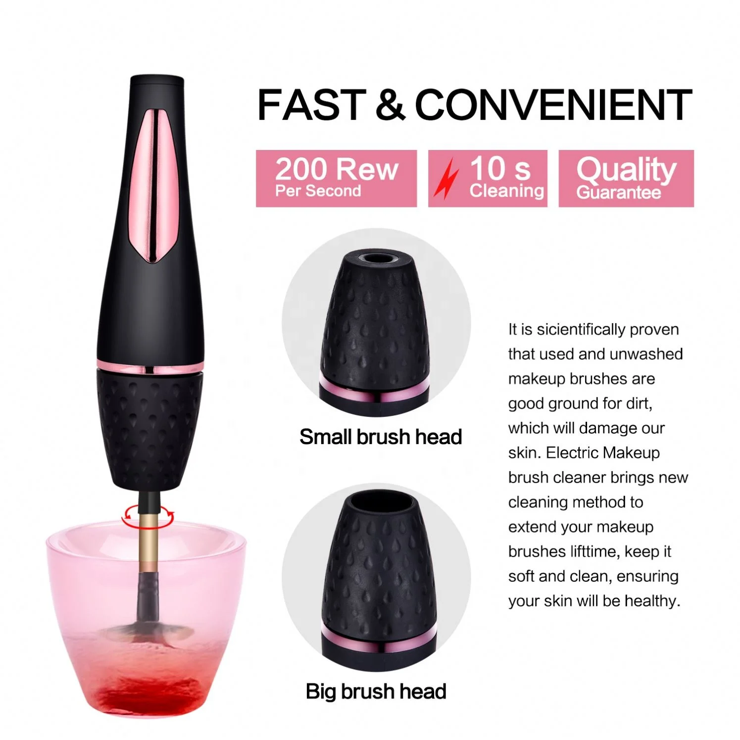 
Automatic Makeup Electronic Brushes Cleaning Dryer Machine Makeup Spinner All Size Makeup Brush Cleaner 