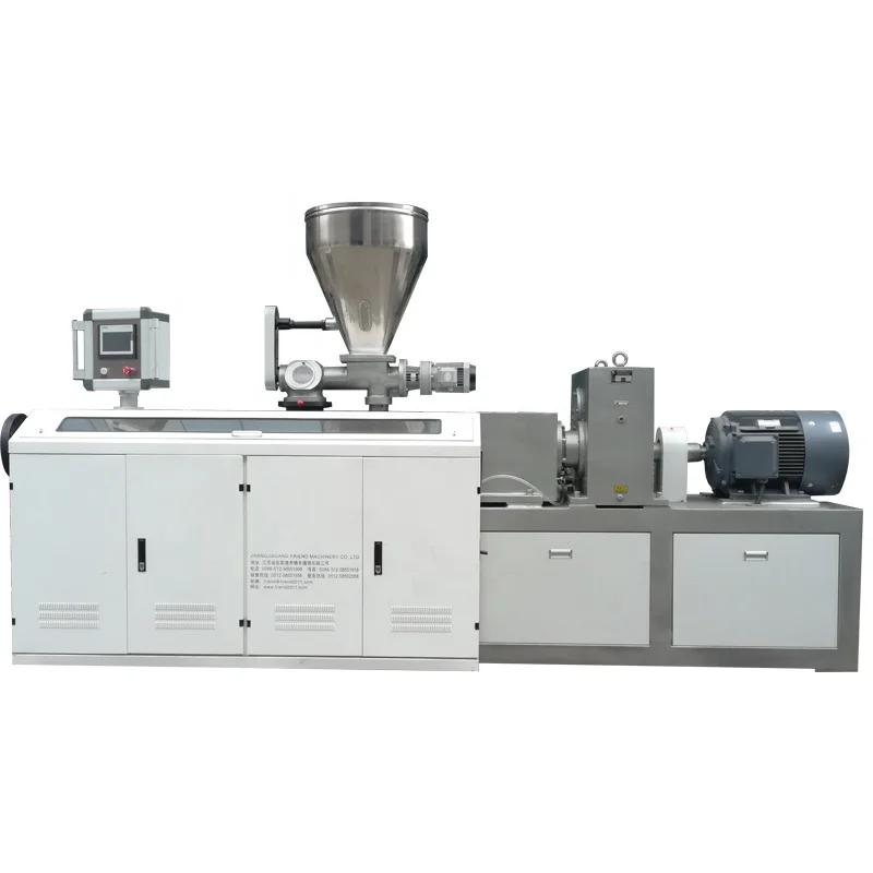 SJSZ80/156 conical twin screw PVC/WPC plastic extruder machine