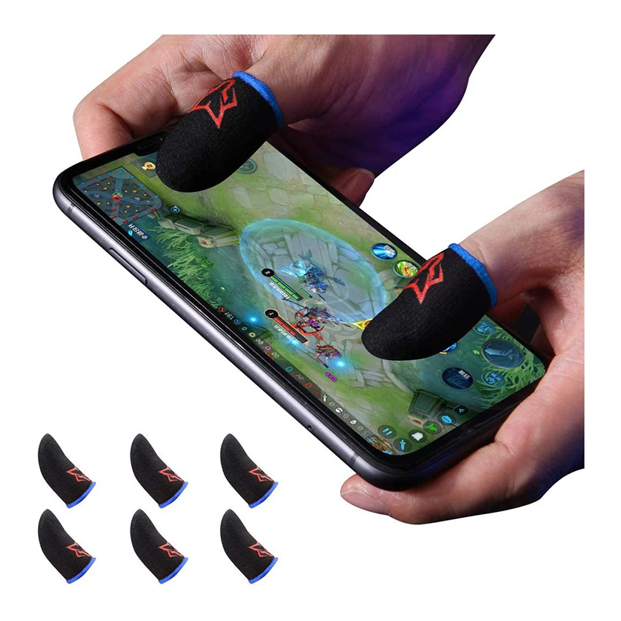 10pcs 18-Pin Sweat Proof Finger Covers for PUBG Touch Screen Thumb Sleeves Gaming Finger Thumb Sleeve Gloves Finger Stickers