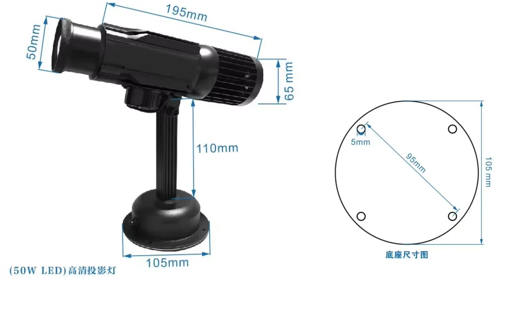 indoor led logo light projector with zoom OEM projector customized with good price laser 30W 50W logo gobo projector