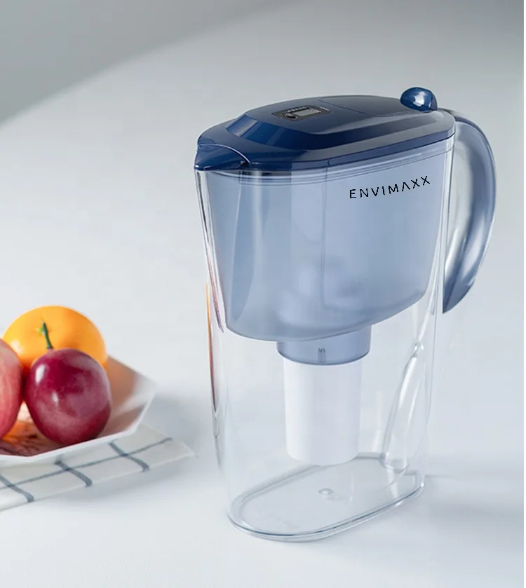 Portable 6 cups standard everyday water filter pitcher 2.6L drinking water filter pitcher jug