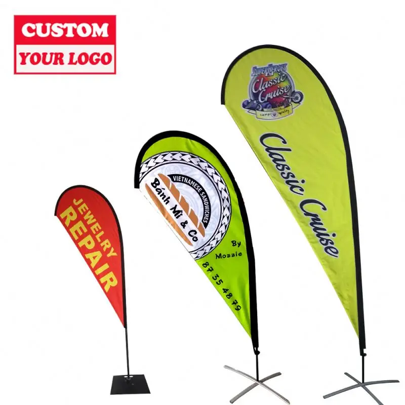 Personalized design BEACH Embroidered golf Pin nylon flag customize tall flag