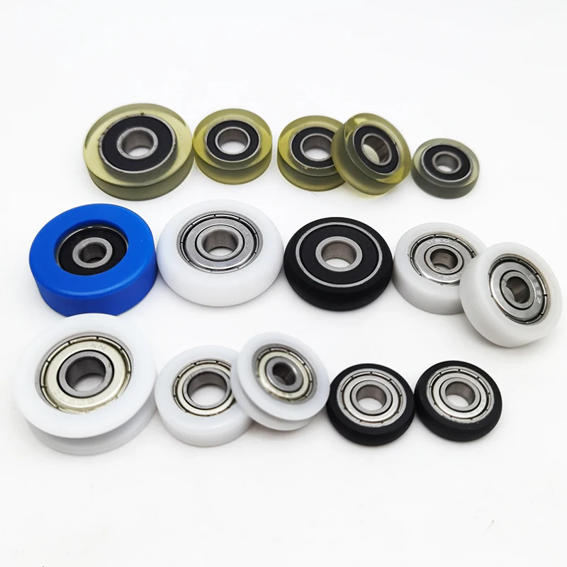 Precision Grade Rubber Coated BS62315-4 Conveyor Bearings 3x15x4mm Sliding Plastic Shower Door Roller Modern Cubicle Roller