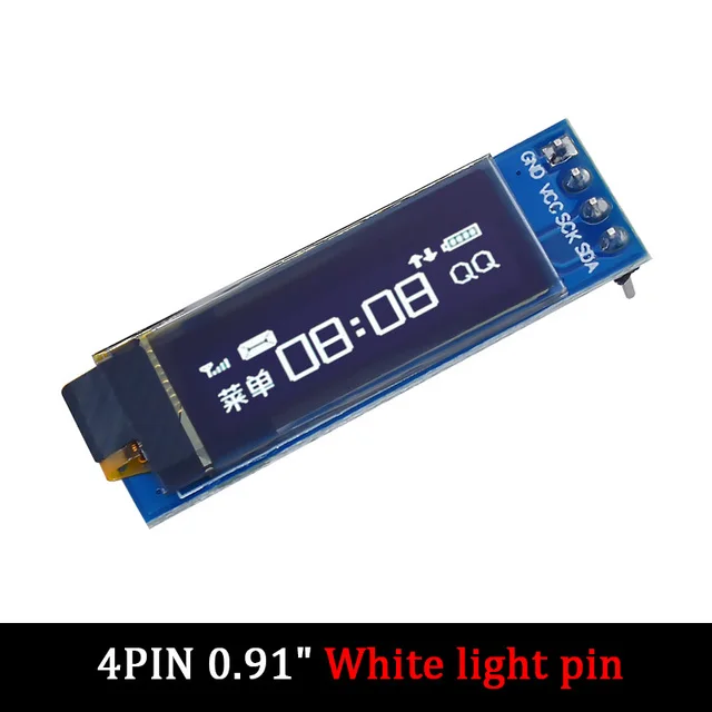 The factory warehouse  0.91 inch white oled display module IIC I2C 128X32 4pin with SSD1306 controller chip