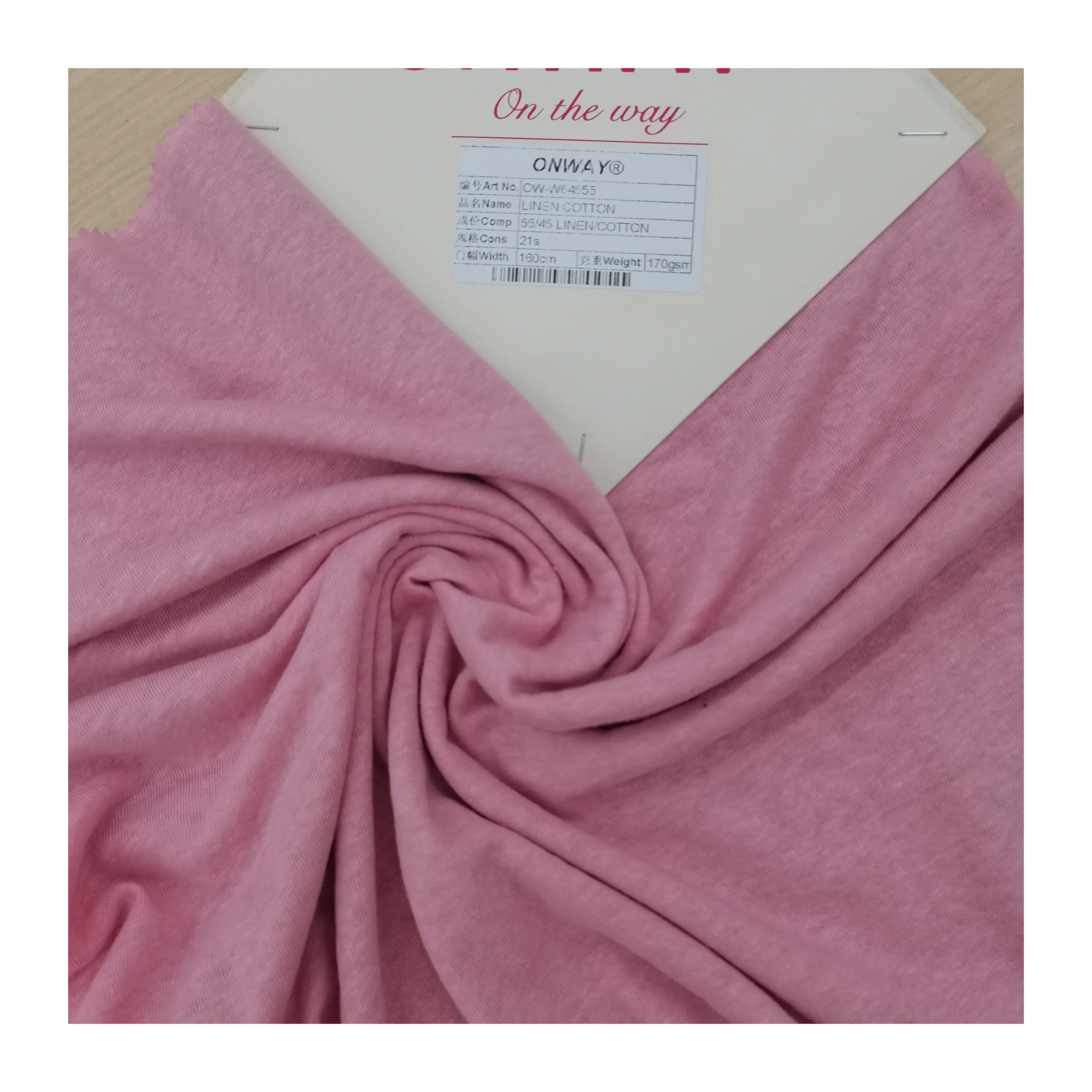 Cotton Linen Material Fabric for Fabric Footwear 55Linen 45Cotton 21s  Plain Customized Technics Style Time Lead