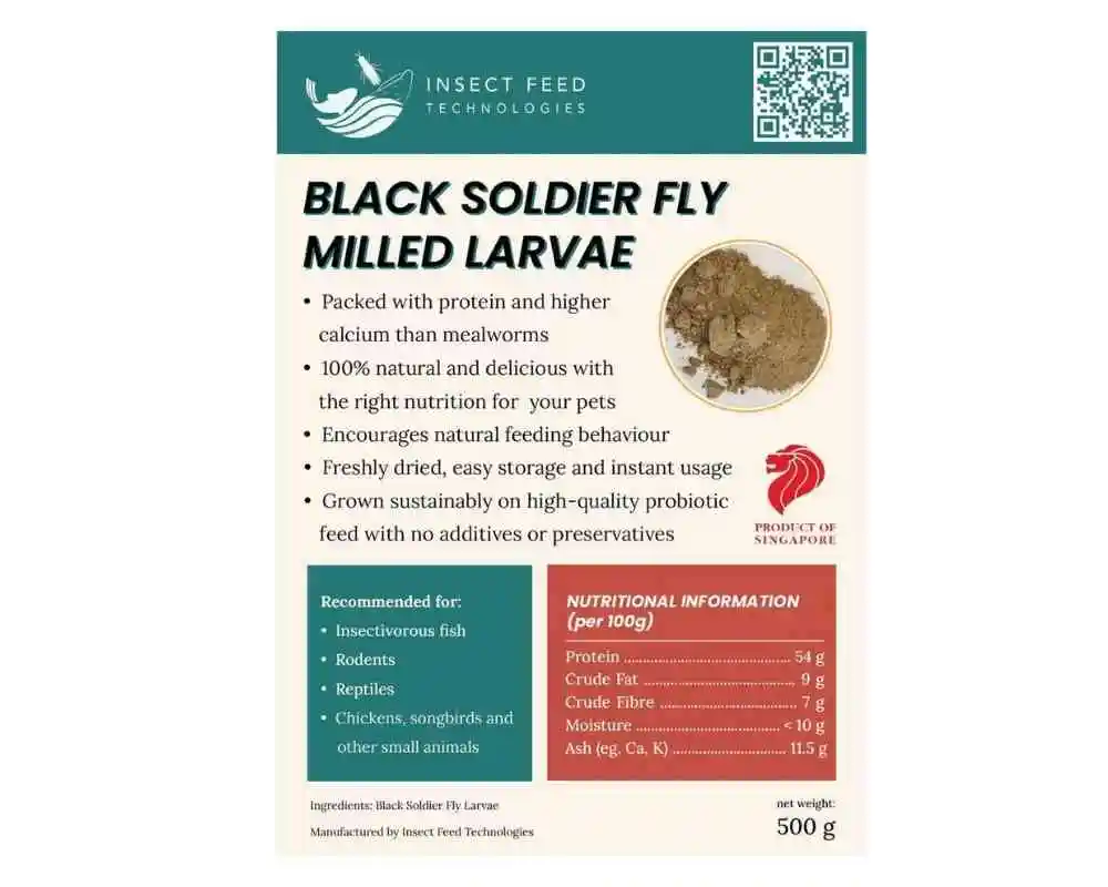 Modern Tech Green Ecological Pet Supplement Powder Black Soldier Fly Insect Meal (Milled Larvae) with High Protein Value