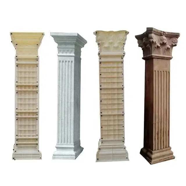 High quality cheaper price reliable durable plastic concrete cement roman square  pillars column molds for sale