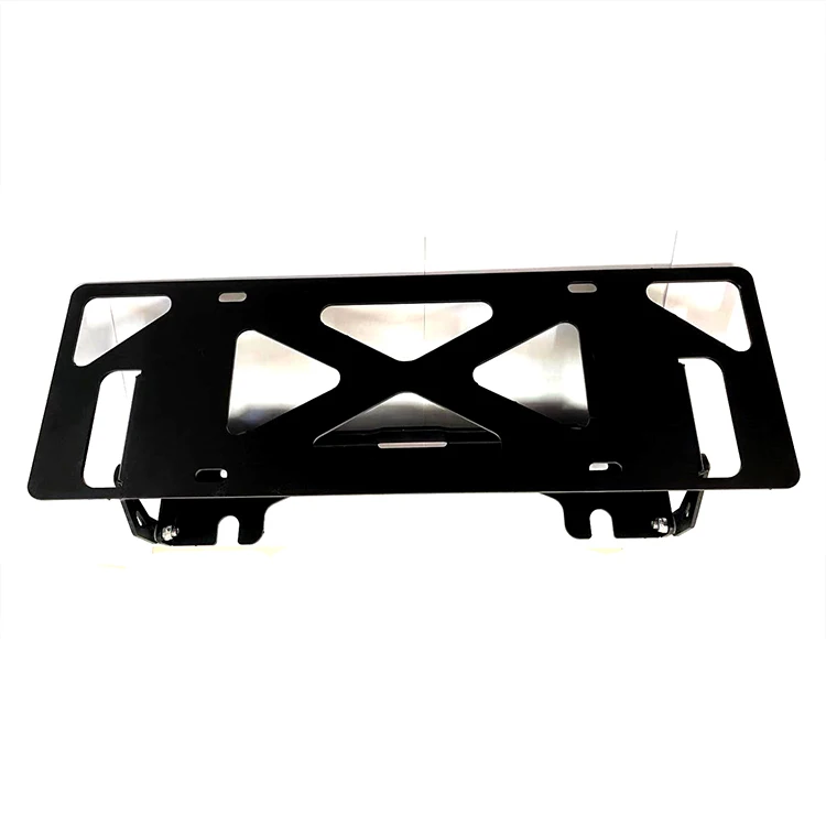 Black license plate frame Front bracket can move up and down for WRANGLER JL JK