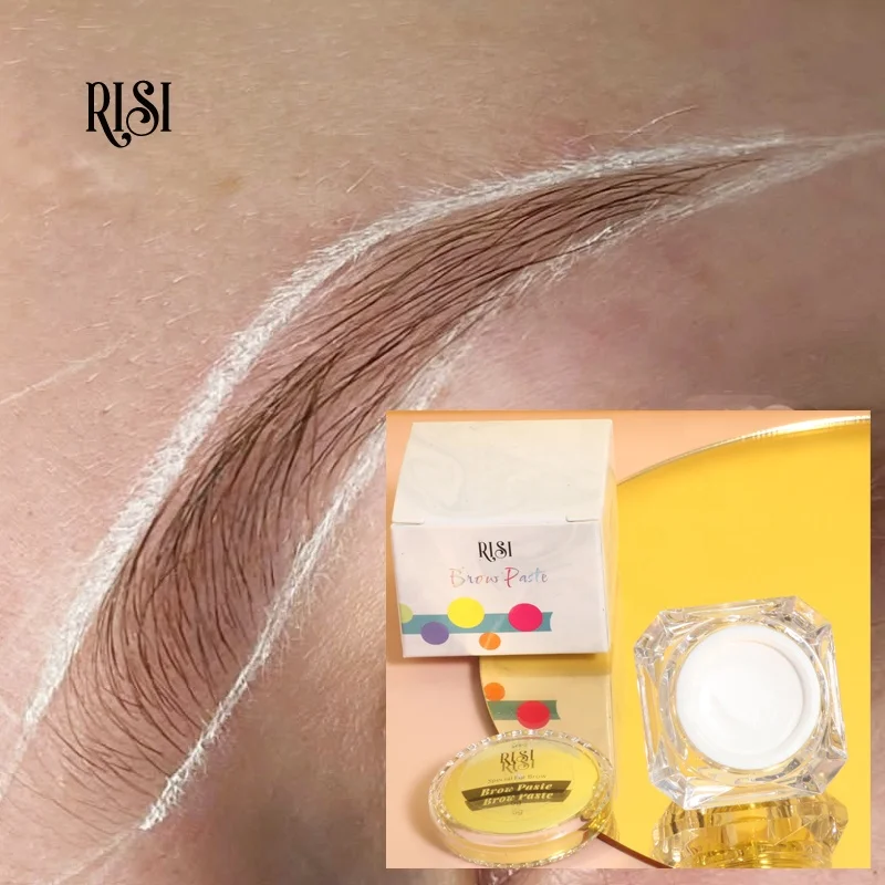 RISI White Mapping Paste Microblading Eyebrows Shape Mark Tools Brows Design Neon Brow Paste