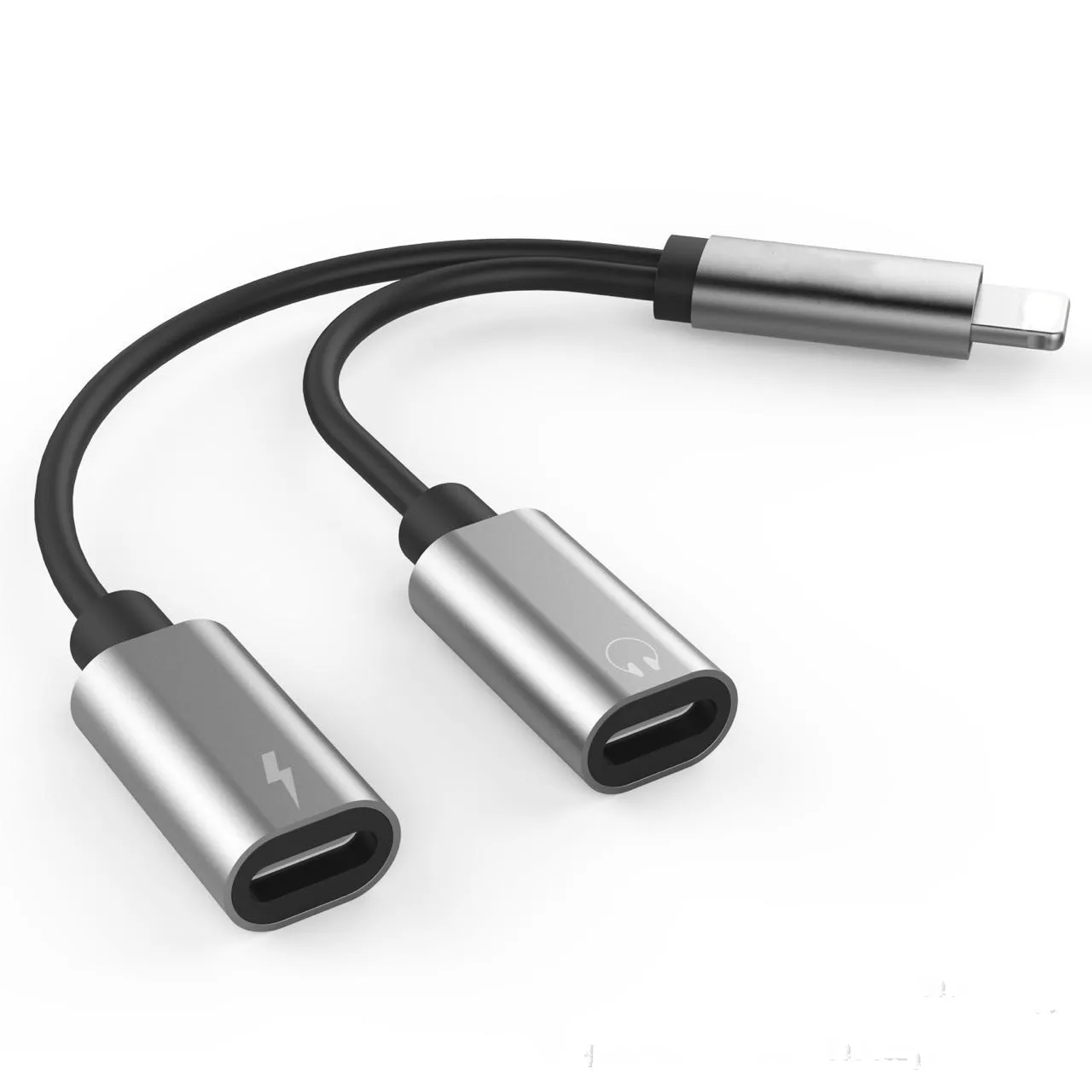 
2 in 1, 3.5mm Headphone Jack Adapter Earphone Audio Charger Splitter Adapter Compatible 