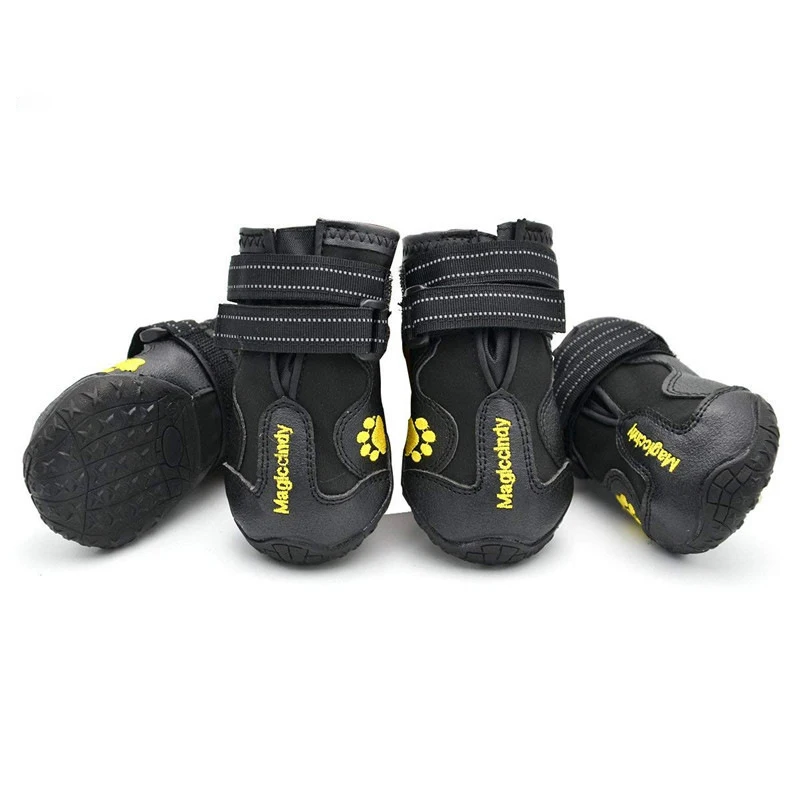 RTS Wholesale Dog Snow Boots Dog Waterproof Shoes With Reflective Stripes Rugged Anti-Slip Sole Converse Dog Waterproof Shoes