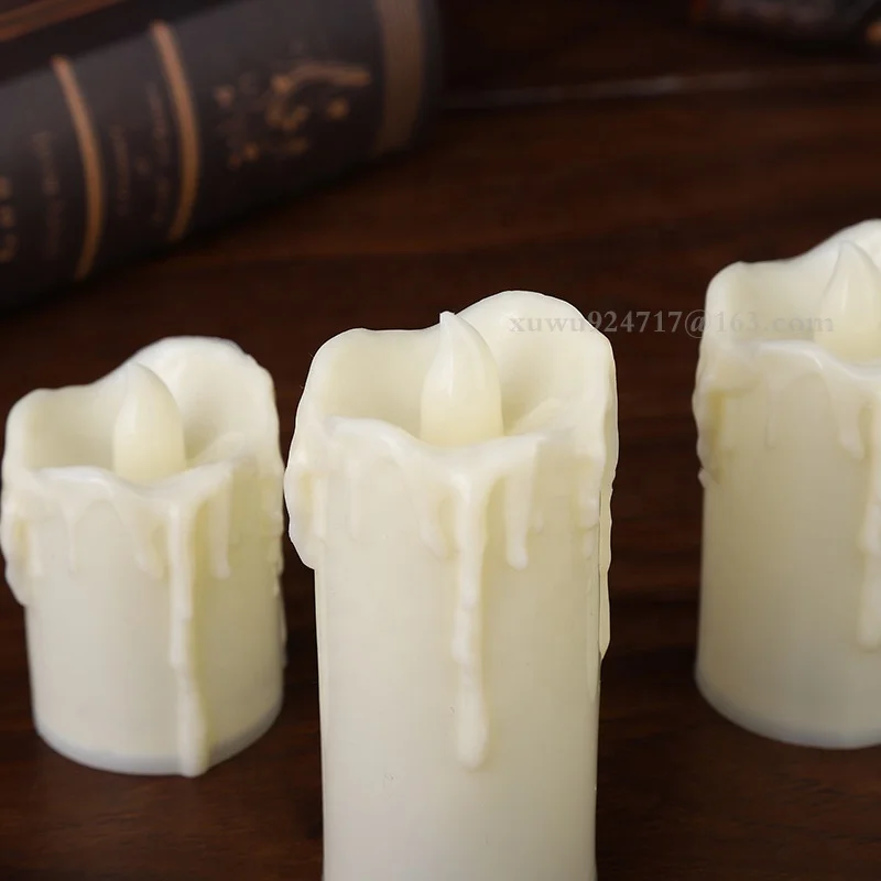 2024 Wholesale New Electronic Flameless Led Candles Light Halloween Mini Wind Light Creative Electronic Candle