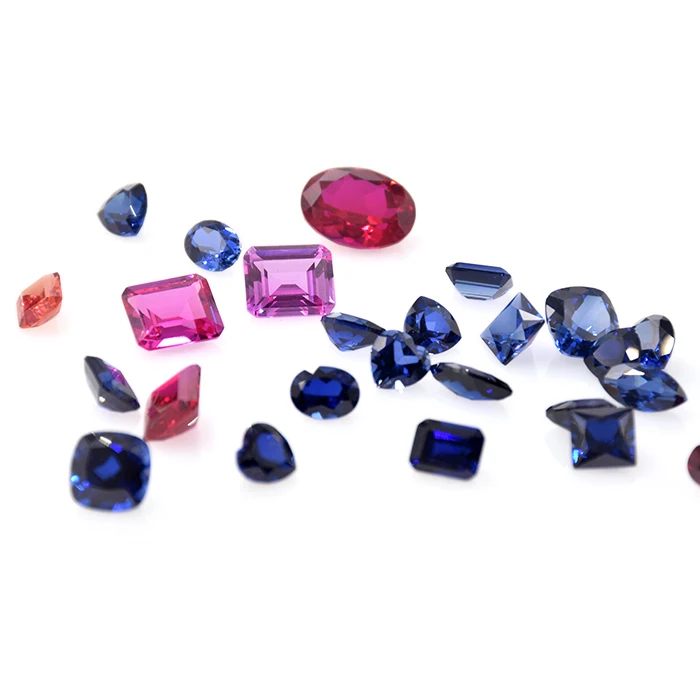 Full Shape Supply Loose Lab Created Sapphire Oval Cut Gemstone Blue Sapphire