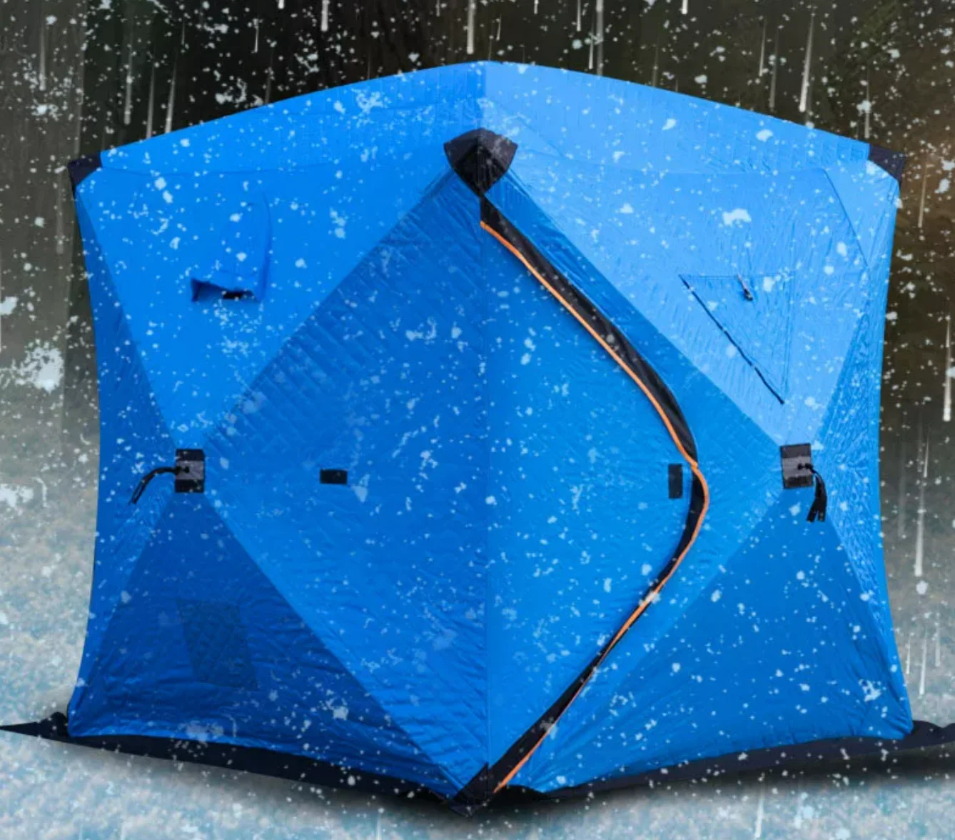 Most Popular In 2023 2-3 Person Portable Tent  Warmer Tent 3 Layers Waterproof Fabric Ice Fishing Tent For Winter