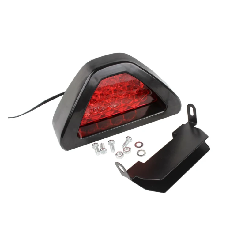 DC12 5 Вт треугольная вспышка красный светодиодный стоп-сигнал задний фонарь для мотоцикла