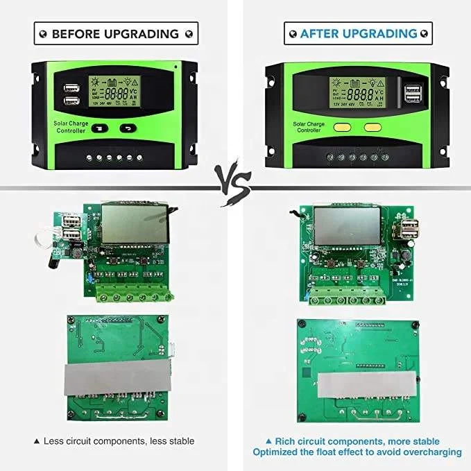 LCD DisplayPWM Battery Charging30A 60A 80A Solar Panel Charging Controller 12/24/36/48V PWM Solar Charging Controller