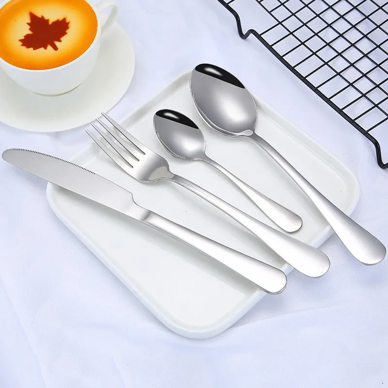 Stainless steel knife fork and spoon set Crown box 1010cutlery 24pcs tableware set with cutlery holder