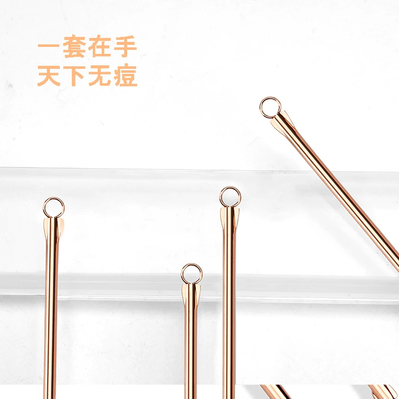 2022 acne tool stainless steel black head remover extractor tool 4pcs acne needle set with box