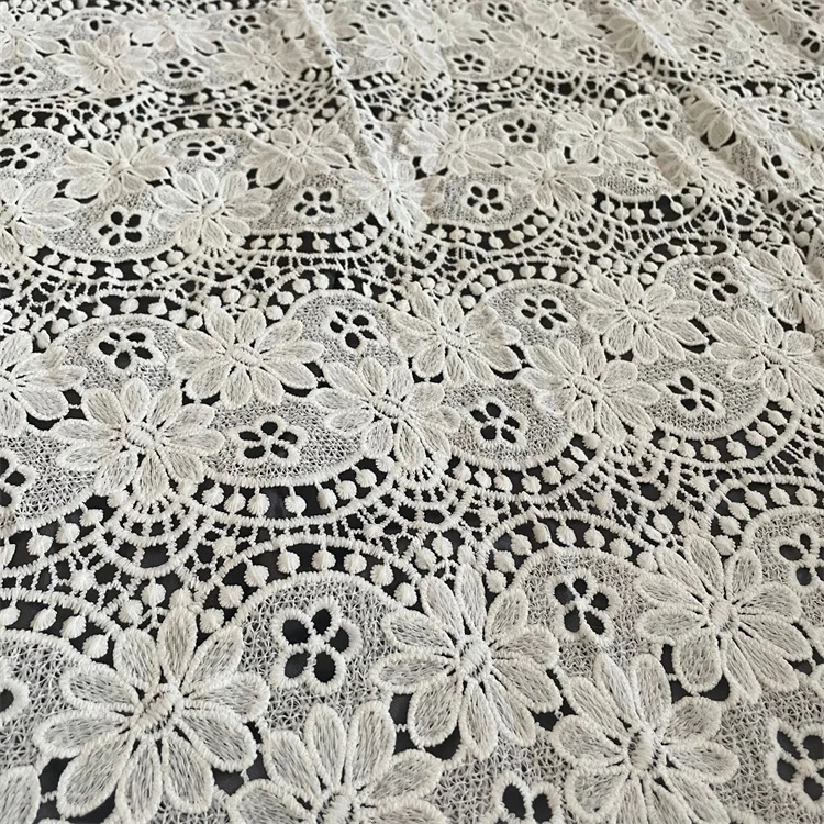 Wholesale Fashion Water Soluble Cheap Lace Fabric Guipure Lace Fabric